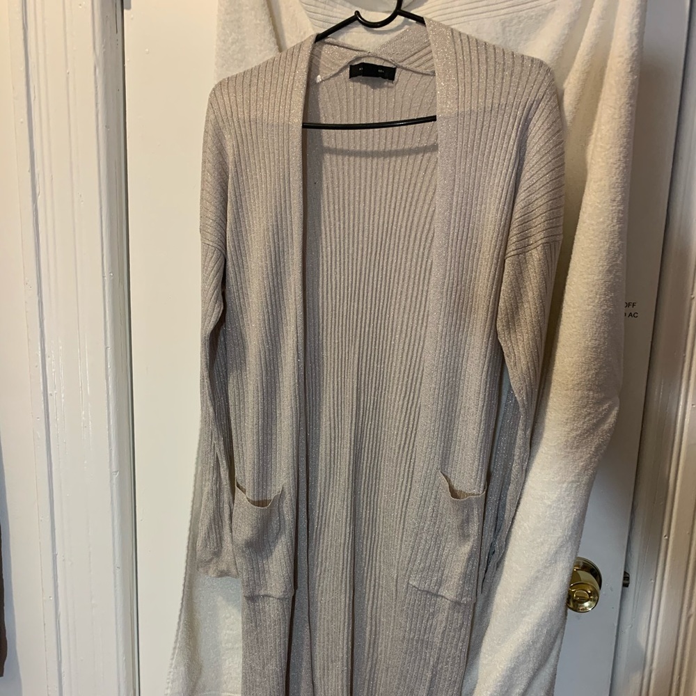 Grey long cardigan